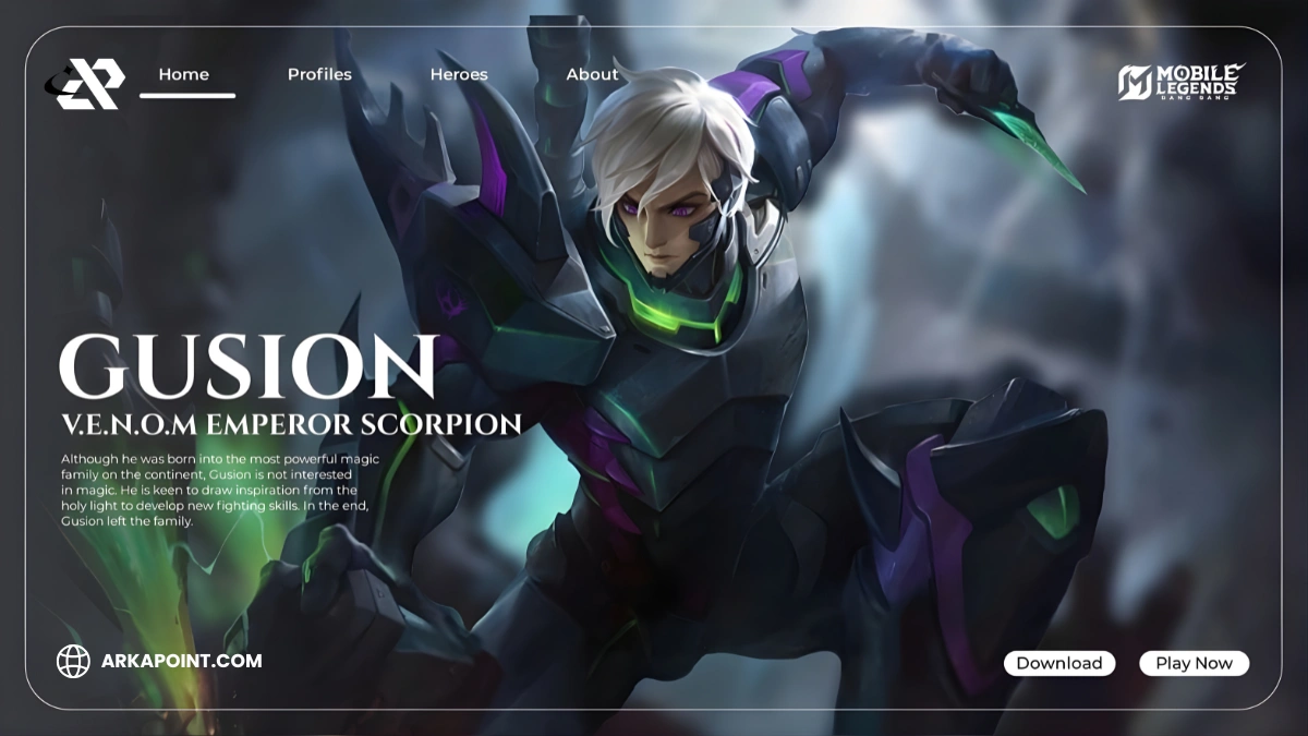 Guide Gusion ML Terbaru 2025 Dari ARKAPOINT: Role, Skill, Item, Battle Spell, Emblem, dan Counter